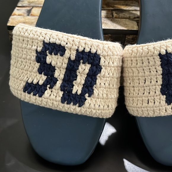 NWT KAANAS Tesia Slide Sandals - Navy - Size 10 - Picture 7 of 10